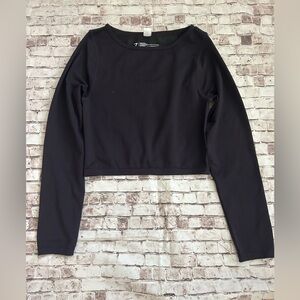 Z By Zella Black Spandex Long Sleeve Athletic Top Size Small
